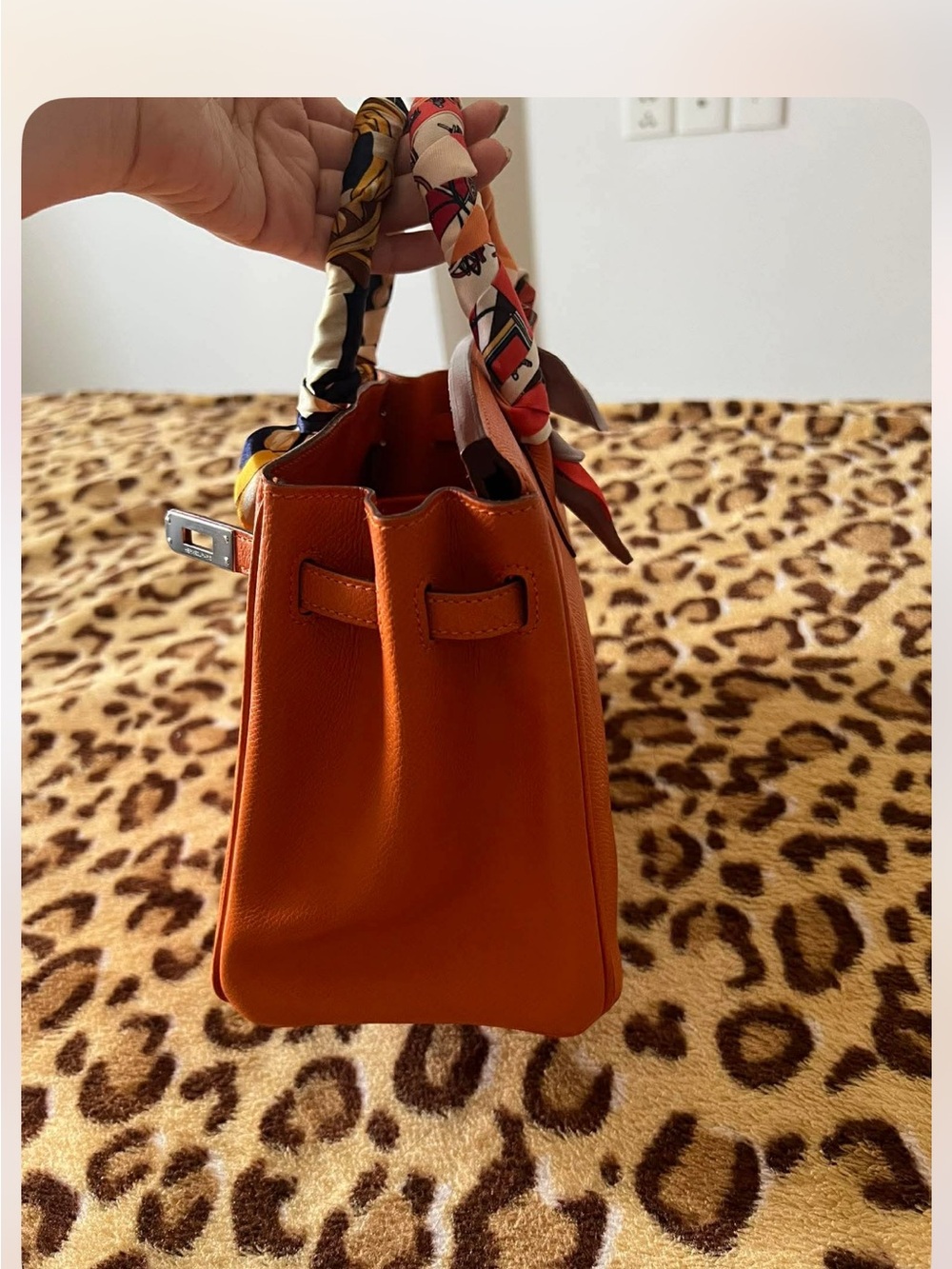 Hermes Orange Leather Satchel - Picture 3 of 15